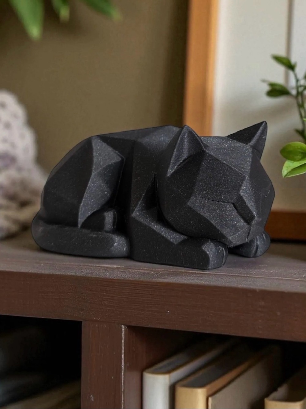 Black Geometric Cat Decorative Accent by dimensions 152 mm x 106 mm x 70 mm)